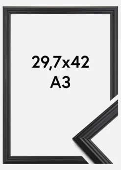 Ramme Siljan Akrylglas Sort 29,7x42 cm (A3)