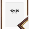 Ramme Siljan Brun 40x50 cm - Passepartout Hvid 30x40 cm