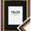 Ramme Siljan Brun 15x20 cm - Passepartout Sort 4x5 inches
