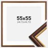 Ramme Siljan Brun 55x55 cm - Passepartout Hvid 18x18 inches