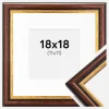 Ramme Siljan Brun 18x18 cm - Passepartout Hvid 12x12 cm