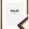 Ramme Siljan Brun 34x42 cm - Passepartout Hvid 25x32 cm