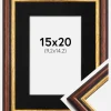 Ramme Siljan Brun 15x20 cm - Passepartout Sort 4x6 inches