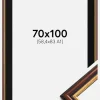 Ramme Siljan Brun 70x100 cm - Passepartout Sort 59,4x84 cm (A1)