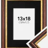 Ramme Siljan Brun 13x18 cm - Passepartout Sort 3,5x5 inches
