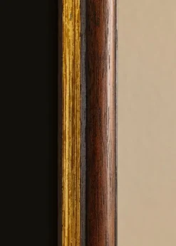 Ramme Siljan Brun 70x100 cm - Passepartout Sort 61x91,5 cm