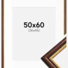 Ramme Siljan Brun 50x60 cm - Passepartout Hvid 37x46 cm
