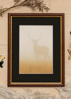 Ramme Siljan Brun 30x30 cm - Passepartout Sort 8x8 inches