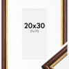 Ramme Siljan Brun 20x30 cm - Passepartout Hvid 10x20 cm