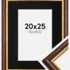 Ramme Siljan Brun 20x25 cm - Passepartout Sort 13x19,5 cm