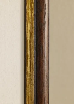 Ramme Siljan Brun 60x90 cm - Passepartout Hvid 50x75 cm