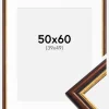 Ramme Siljan Brun 50x60 cm - Passepartout Hvid 40x50 cm