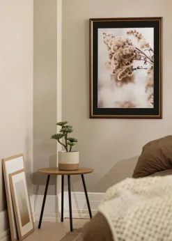 Ramme Siljan Brun 60x90 cm - Passepartout Sort 50x75 cm