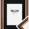 Ramme Siljan Brun 18x24 cm - Passepartout Sort 13x18 cm