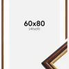 Ramme Siljan Brun 60x80 cm - Passepartout Hvid 50x70 cm