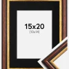 Ramme Siljan Brun 15x20 cm - Passepartout Sort 11x15 cm