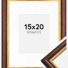Ramme Siljan Brun 15x20 cm - Passepartout Hvid 4x5 inches