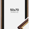 Ramme Siljan Brun 50x70 cm - Passepartout Sort 42x59,4 cm (A2)