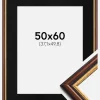 Ramme Siljan Brun 50x60 cm - Passepartout Sort 15x20 inches