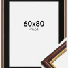 Ramme Siljan Brun 60x80 cm - Passepartout Sort 50x65 cm