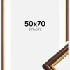 Ramme Siljan Brun 50x70 cm - Passepartout Hvid 40x60 cm