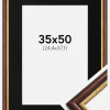 Ramme Siljan Brun 35x50 cm - Passepartout Sort 10x15 inches