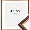 Ramme Siljan Brun 45x50 cm - Passepartout Hvid 34x42 cm