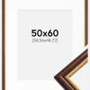 Ramme Siljan Brun 50x60 cm - Passepartout Hvid 14x18 inches