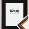 Ramme Siljan Brun 50x60 cm - Passepartout Sort 14x18 inches