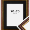 Ramme Siljan Brun 20x25 cm - Passepartout Sort 15x20 cm
