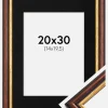 Ramme Siljan Brun 20x30 cm - Passepartout Sort 15x21 cm (A5)