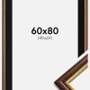 Ramme Siljan Brun 60x80 cm - Passepartout Sort 50x70 cm