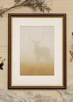 Ramme Siljan Brun 60x90 cm - Passepartout Hvid 50x80 cm