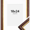 Ramme Siljan Brun 18x24 cm - Passepartout Hvid 13x18 cm