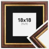Ramme Siljan Brun 18x18 cm - Passepartout Sort 12x12 cm