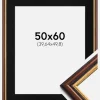 Ramme Siljan Brun 50x60 cm - Passepartout Sort 16x20 inches