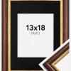 Ramme Siljan Brun 13x18 cm - Passepartout Sort 10x12 cm