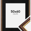Ramme Siljan Brun 50x60 cm - Passepartout Sort 37x46 cm
