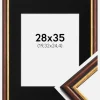 Ramme Siljan Brun 28x35 cm - Passepartout Sort 8x10 inches
