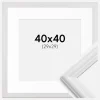 Ramme Siljan Hvid 40x40 cm - Passepartout Hvid 30x30 cm