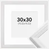 Ramme Siljan Hvid 30x30 cm - Passepartout Hvid 8x8 inches