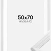 Ramme Siljan Hvid 50x70 cm - Passepartout Hvid 42x59,4 cm (A2)