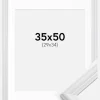 Ramme Siljan Hvid 35x50 cm - Passepartout Hvid 30x35 cm