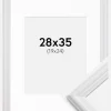 Ramme Siljan Hvid 28x35 cm - Passepartout Hvid 20x25 cm