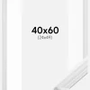 Ramme Siljan Hvid 40x60 cm - Passepartout Hvid 25x50 cm