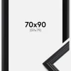 Ramme Siljan Sort 70x90 cm - Passepartout Sort 60x80 cm