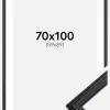 Ramme Siljan Sort 70x100 cm - Passepartout Hvid 60x90 cm