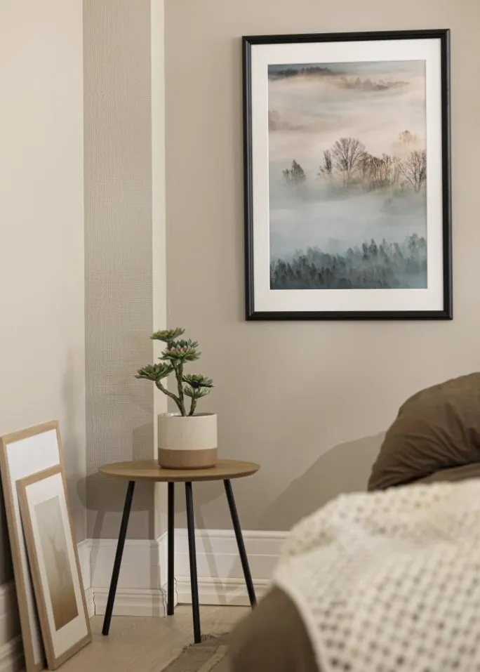 Ramme Siljan Sort 35x50 cm - Passepartout Hvid 11x17 inches