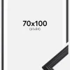 Ramme Siljan Sort 70x100 cm - Passepartout Hvid 62x85 cm