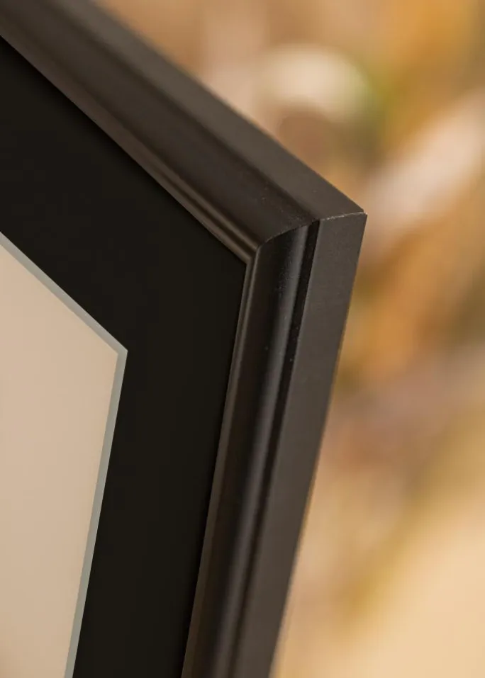 Ramme Siljan Sort 60x60 cm - Passepartout Sort 50x50 cm